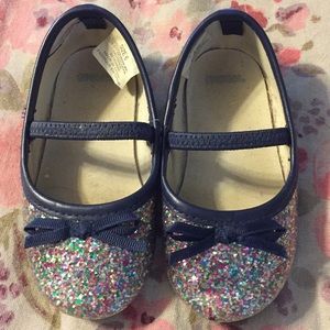 Multi-colored sparkle ballet flats size 6